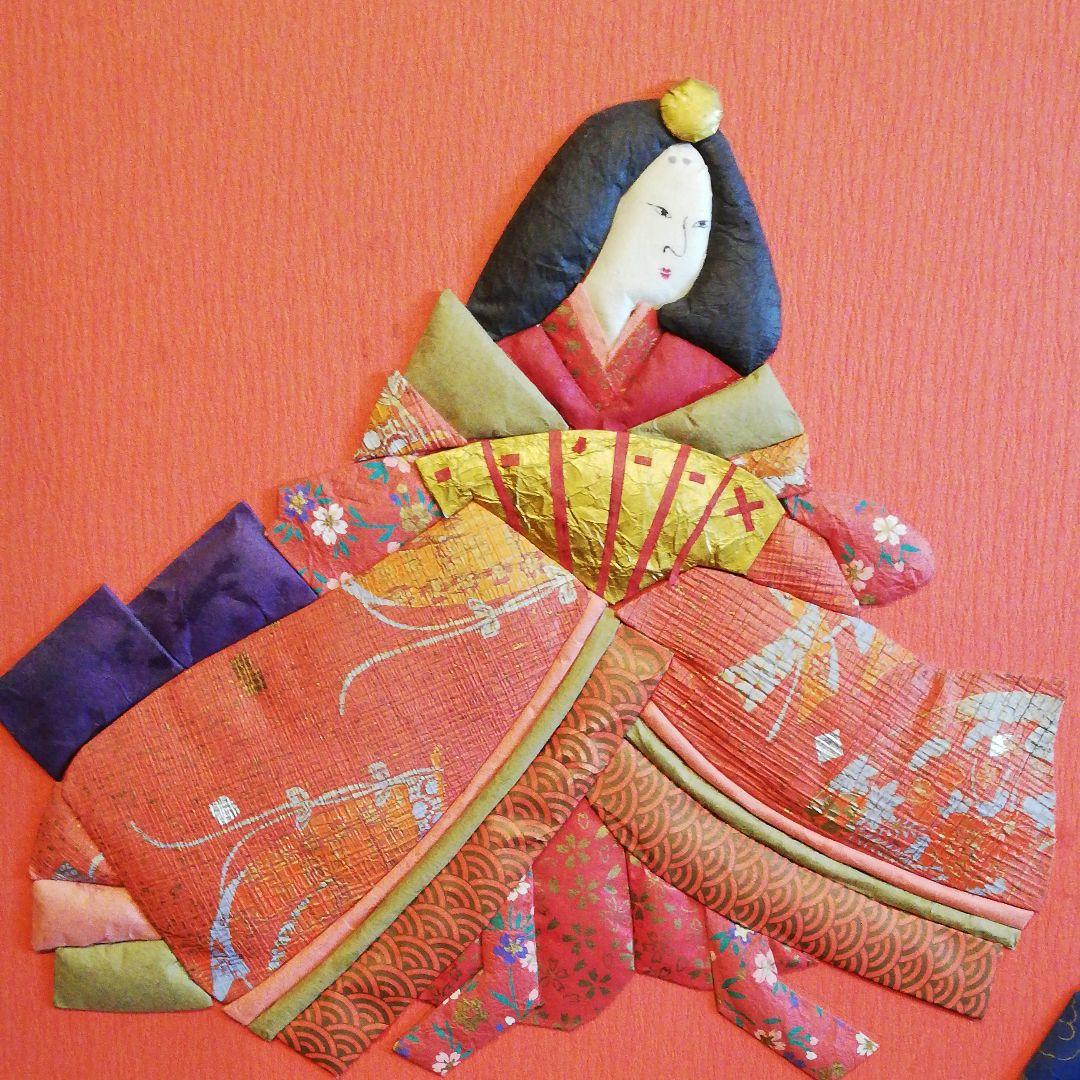くるみ絵 雛飾り 特注パネル　2ヶセット