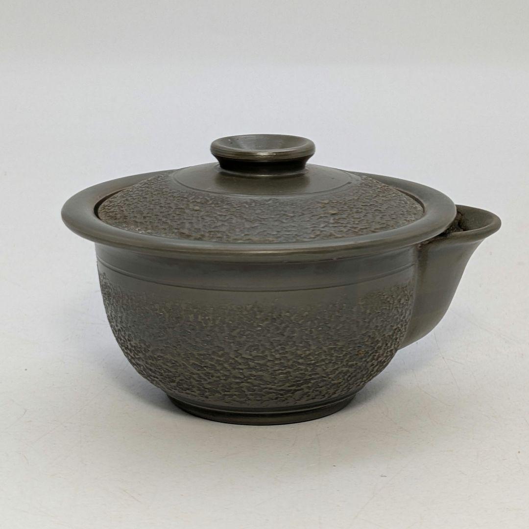 藤田龍峰 青備前石目煎茶器（宝瓶・湯冷まし・煎茶碗5客） 合箱合布 備前焼 急須