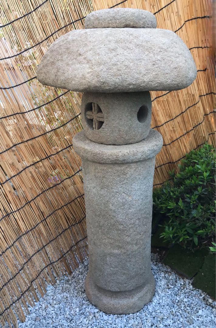 【天然石・石灯篭・坪庭灯篭・茶庭石灯篭】庭石オブジェ置物ガーデニング造園箱庭露地