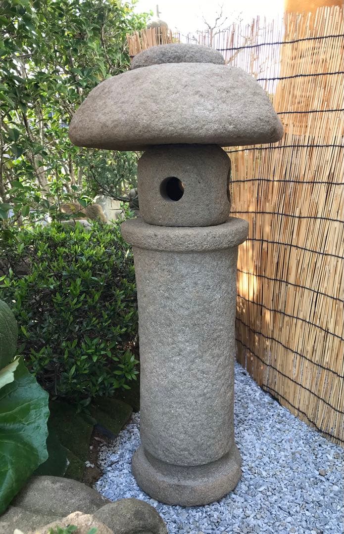 【天然石・石灯篭・坪庭灯篭・茶庭石灯篭】庭石オブジェ置物ガーデニング造園箱庭露地