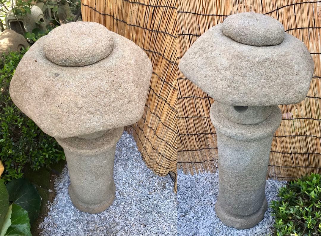 【天然石・石灯篭・坪庭灯篭・茶庭石灯篭】庭石オブジェ置物ガーデニング造園箱庭露地