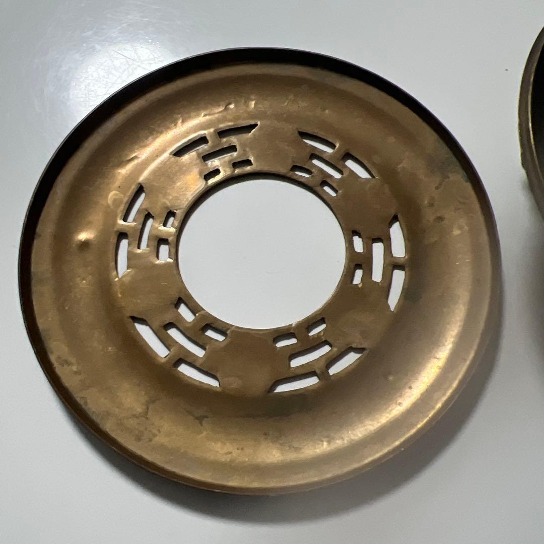 灰皿　銀星鍮器工芸社　真鍮　福　約500g　韓国製