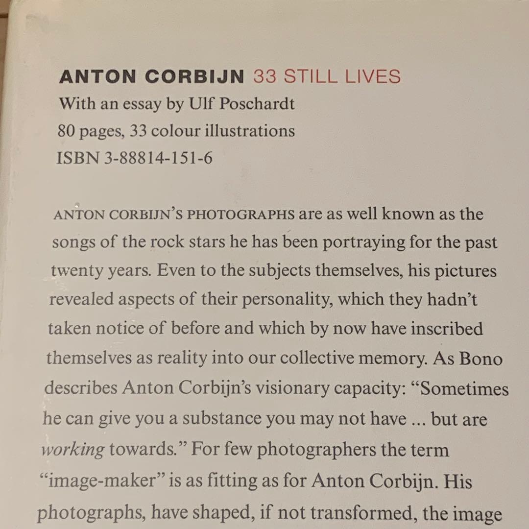 ★アントン・コービン写真集ANTON CORBIJN 33 STILLLIVES