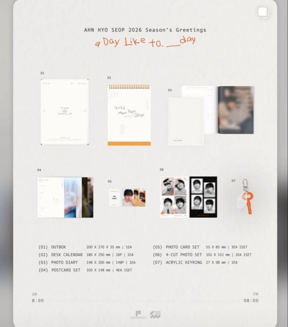 K-POP・アジア Ahn Hyo Seop 2026 Season's Greetings