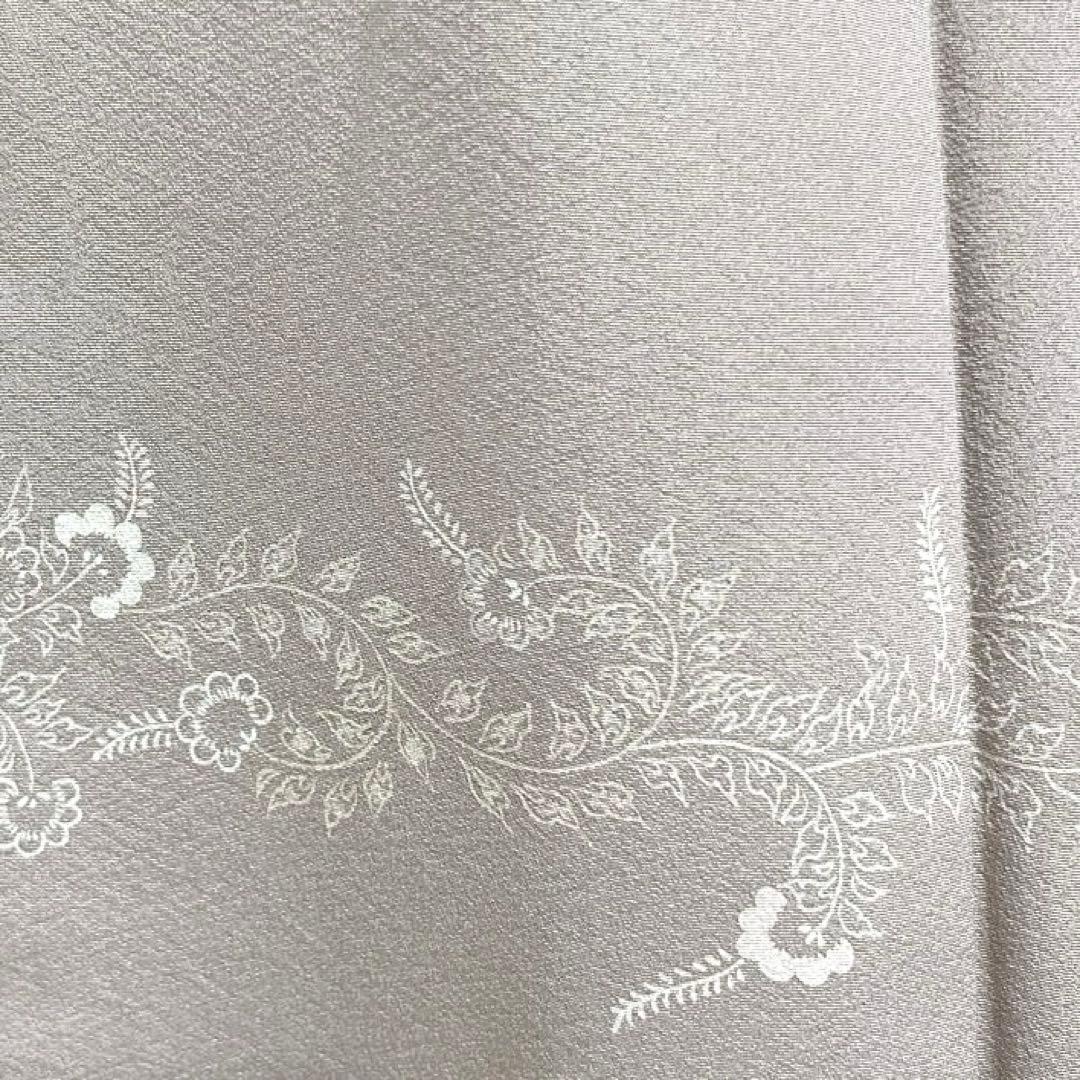 作家もの　付け下げ　唐花　唐草　ちりめん　くすみカラー　着物　034k