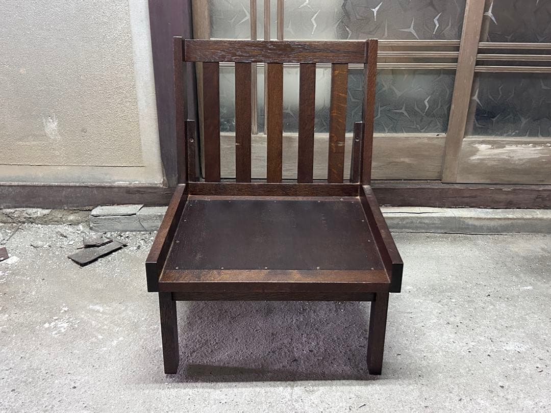 ①木製 ダイニングソファー ローチェア 和モダン 古民家