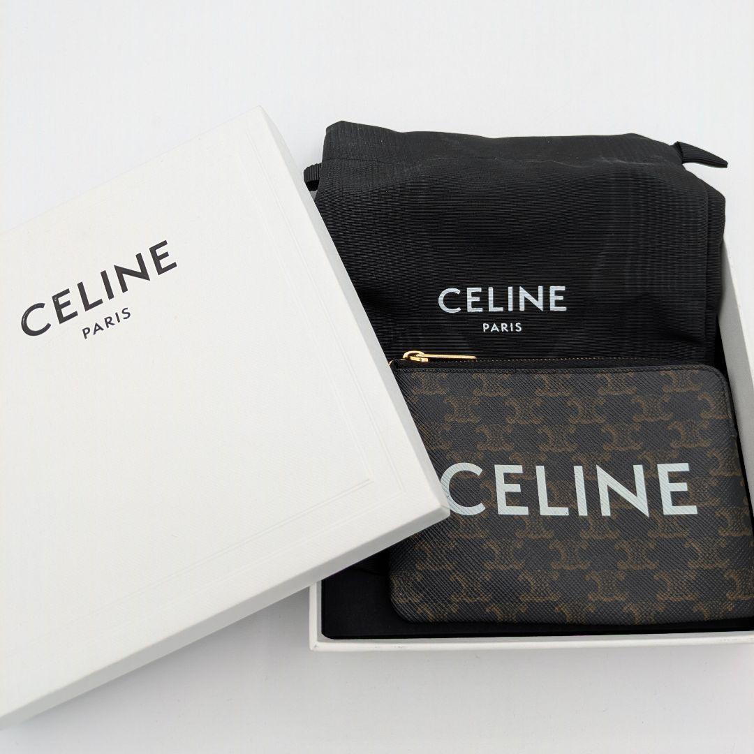 CELINE セリーヌ トリオンフ PVC ケース 箱 袋 coin 茶