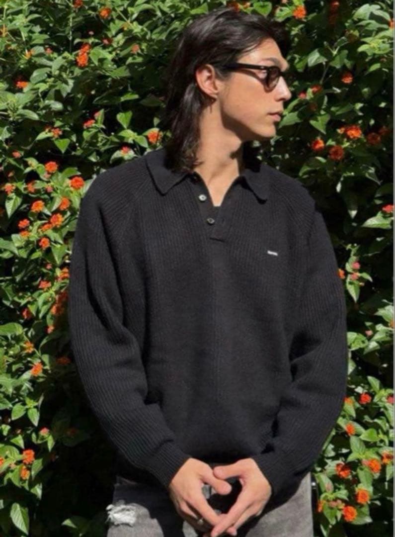 トップス Supreme Small Box Polo Sweater Black