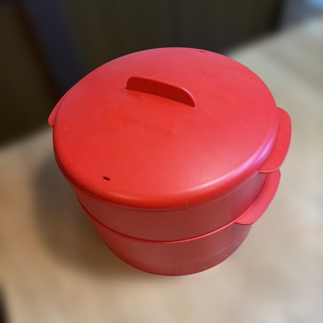 タッパーウェアー　スチームイット　ピンク 2段式 蒸し器