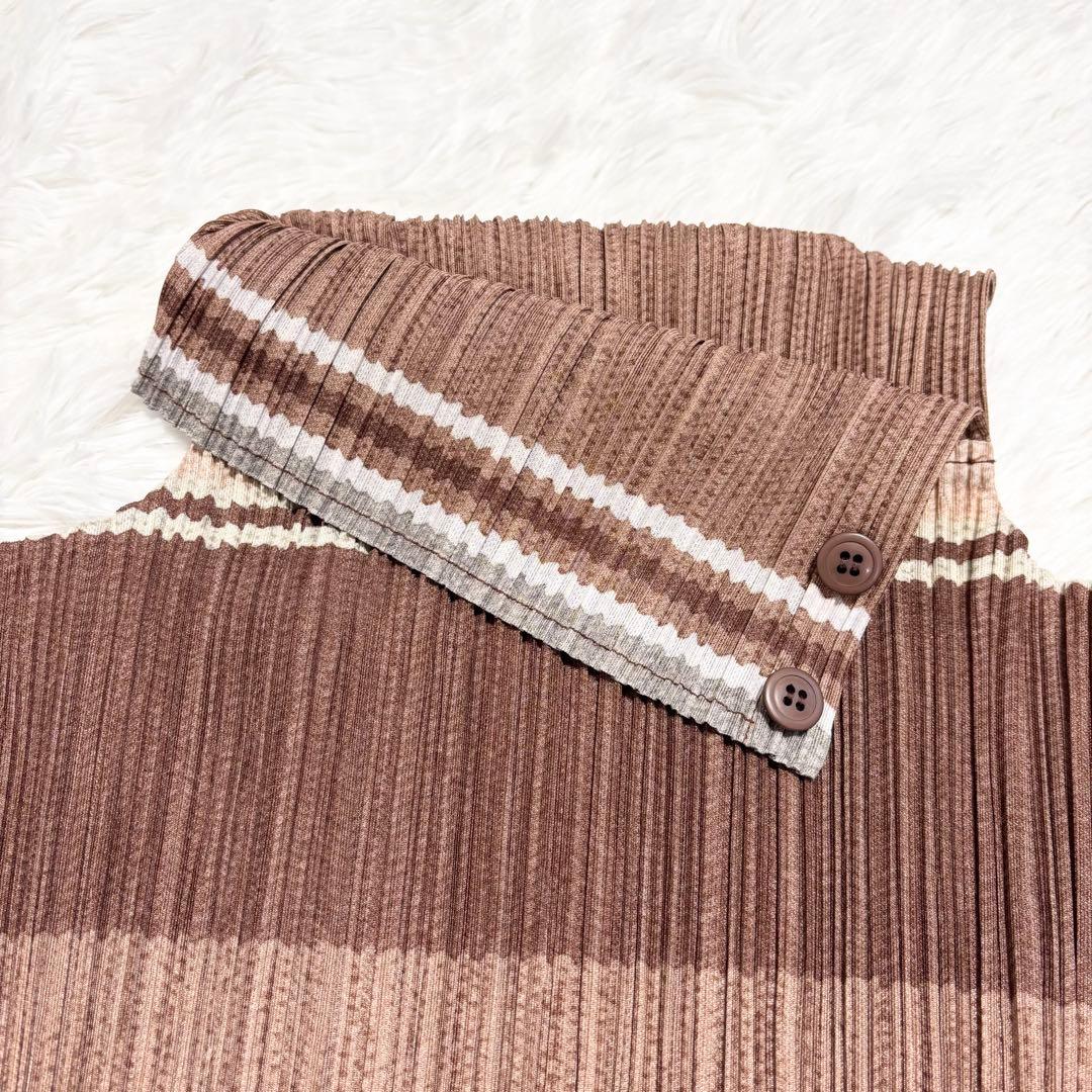 美品　プリーツプリーズ　希少　ボーリング　長袖　ハイネック　変形　サイズ3