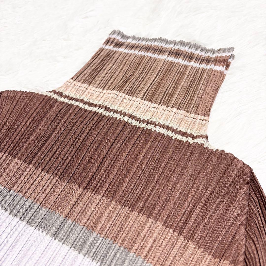 美品　プリーツプリーズ　希少　ボーリング　長袖　ハイネック　変形　サイズ3