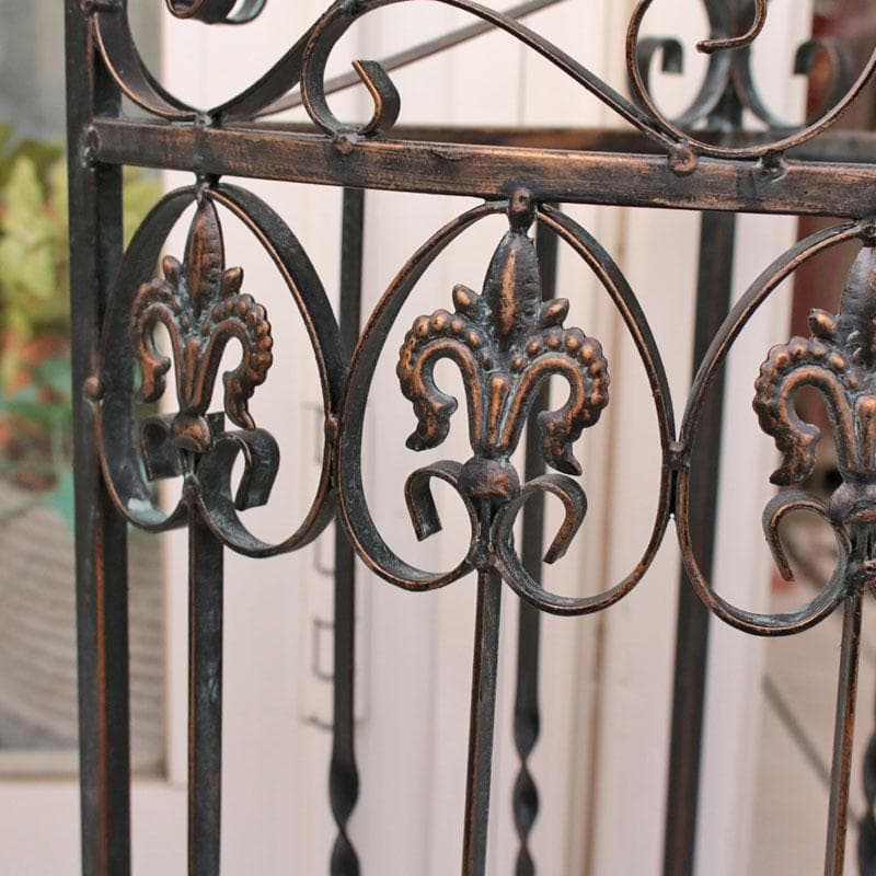 アイアンコーナー傘立て 鉄製 扇形　ロートアイアンシャビーシック 128-512