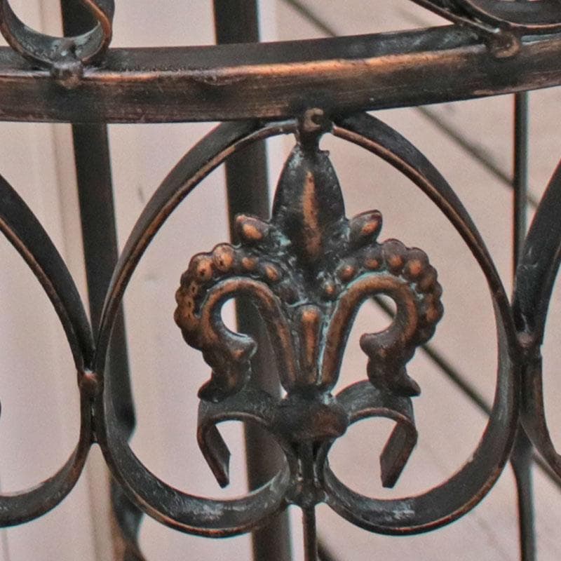 アイアンコーナー傘立て 鉄製 扇形　ロートアイアンシャビーシック 128-512