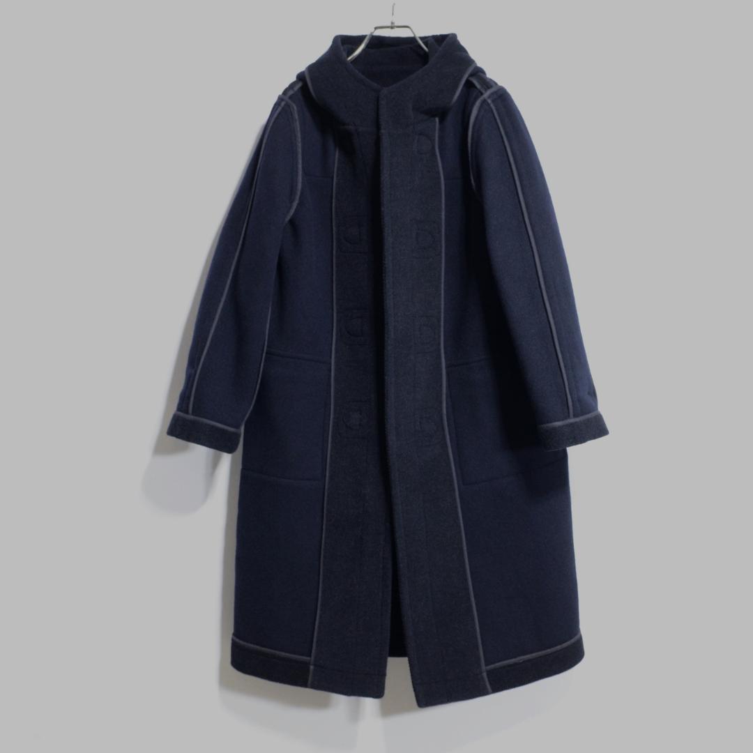 超極上品　ムーアブルック製 カットパイル ダッフルコート ヘザーネイビー