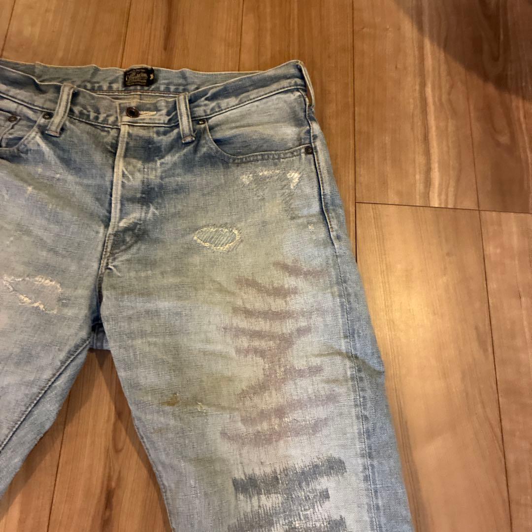 cootie デニム　リペア　ダメージ　34 36 Ｌ　ＸＬ②