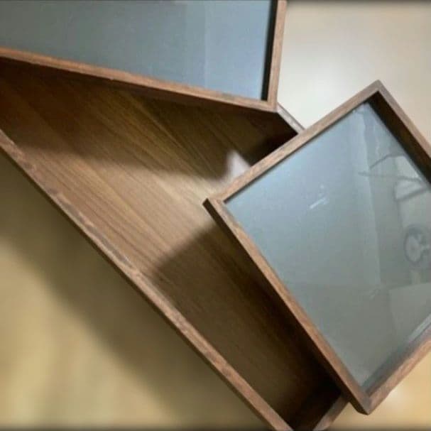 ★値段交渉OK★オシャレな木製の2段収納ボックス