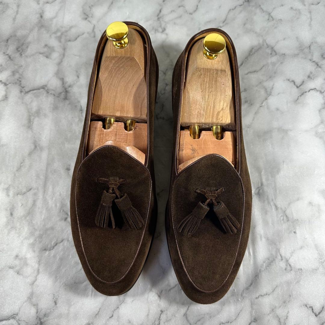 PACO MILAN ブラウン スエード タッセルローファー 26.5㎝相当