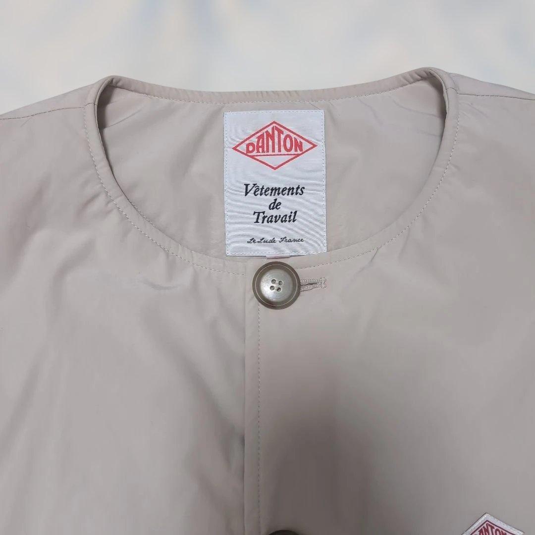 DANTON ノーカラージャケット アイボリー