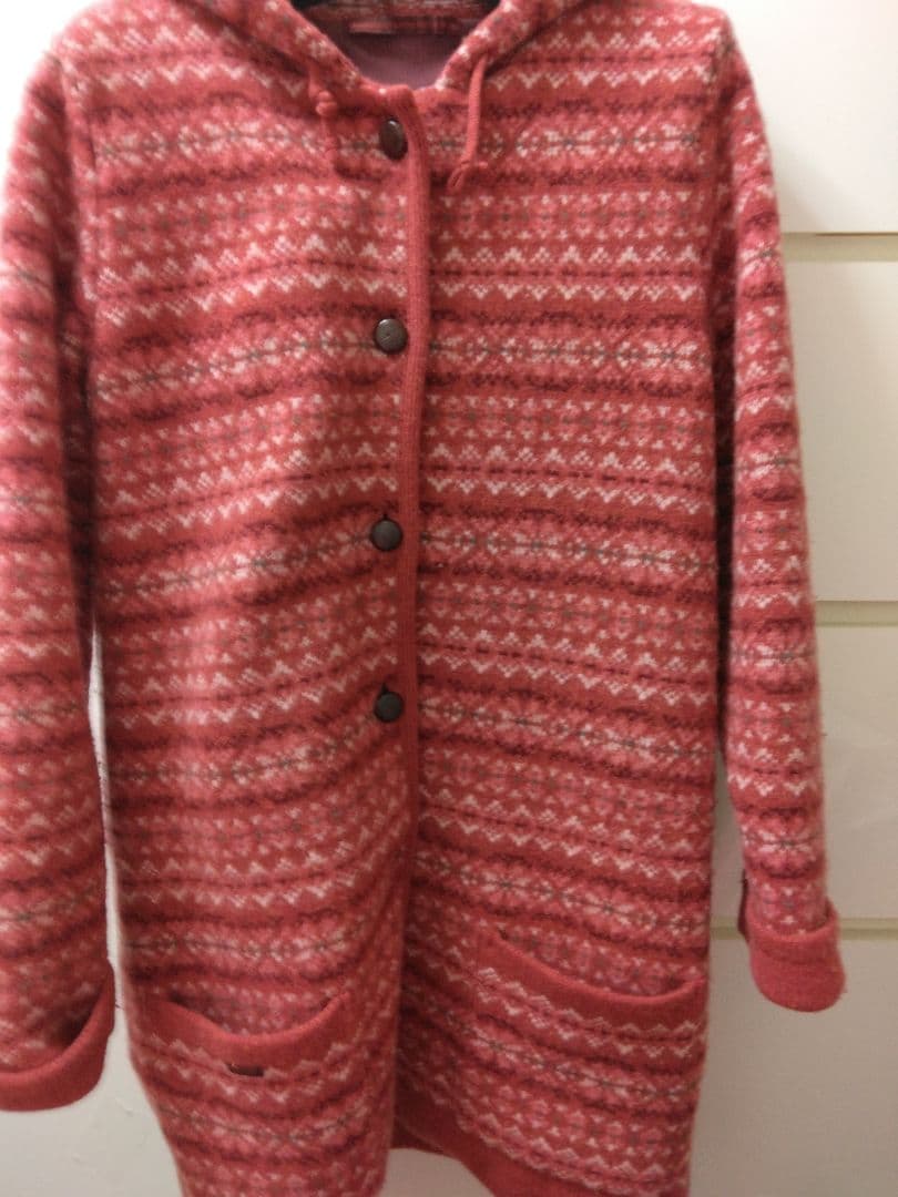 マドモアゼルノンノン フード付きニットコート