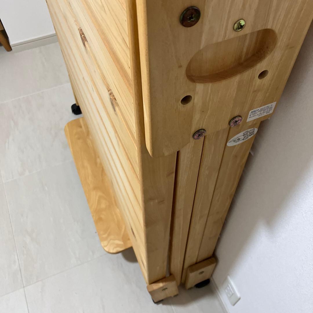 中居木工ひのき折り畳みベットロータイプシングル