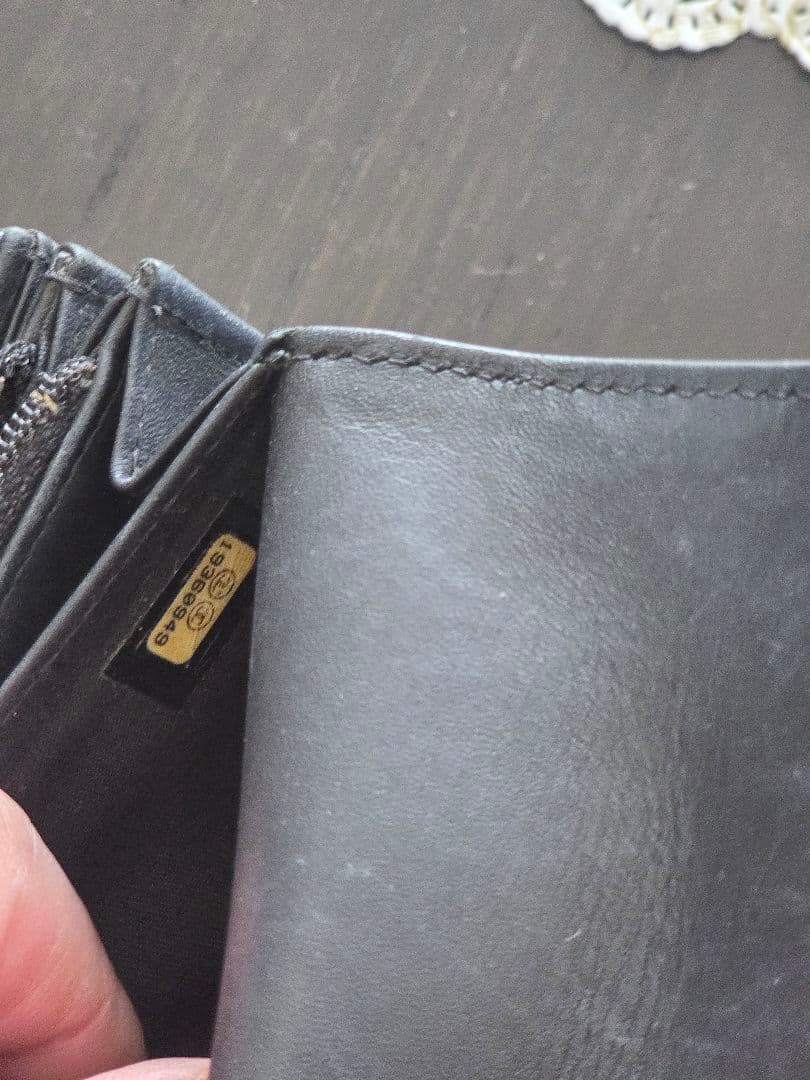 再値下げ❗CHANEL ブラックレザー 長財布