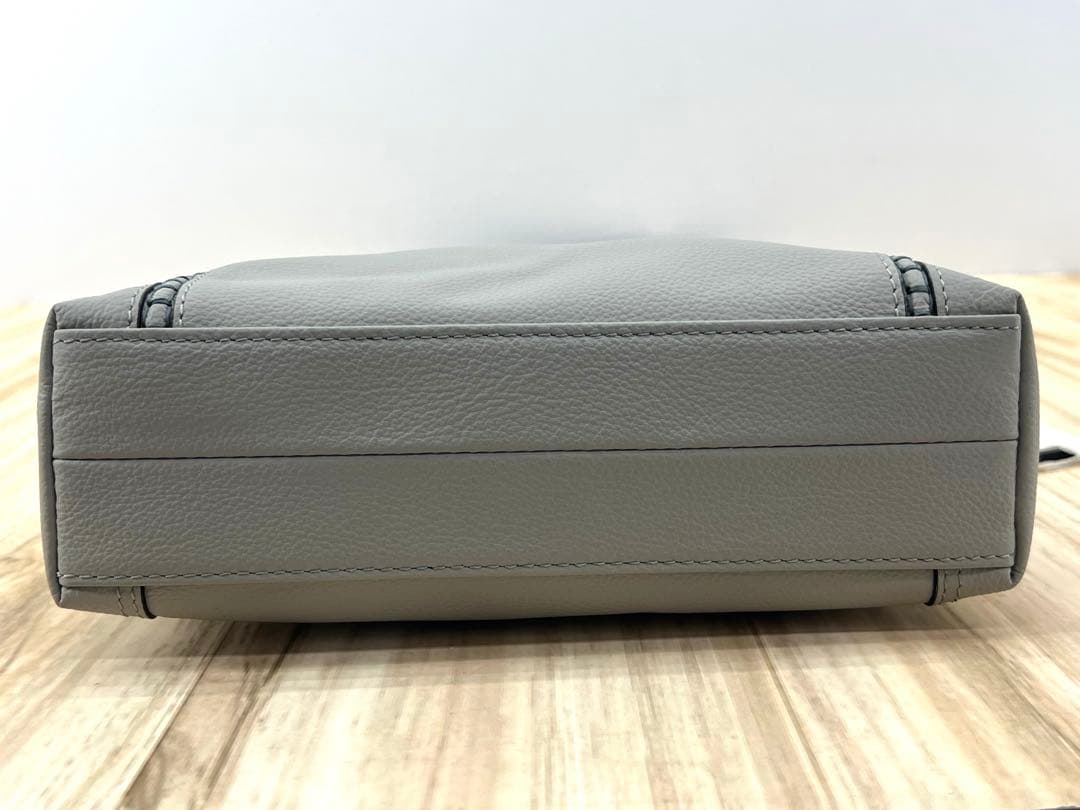 FUJITAKA フジタカ レザー ショルダーバッグ グレー