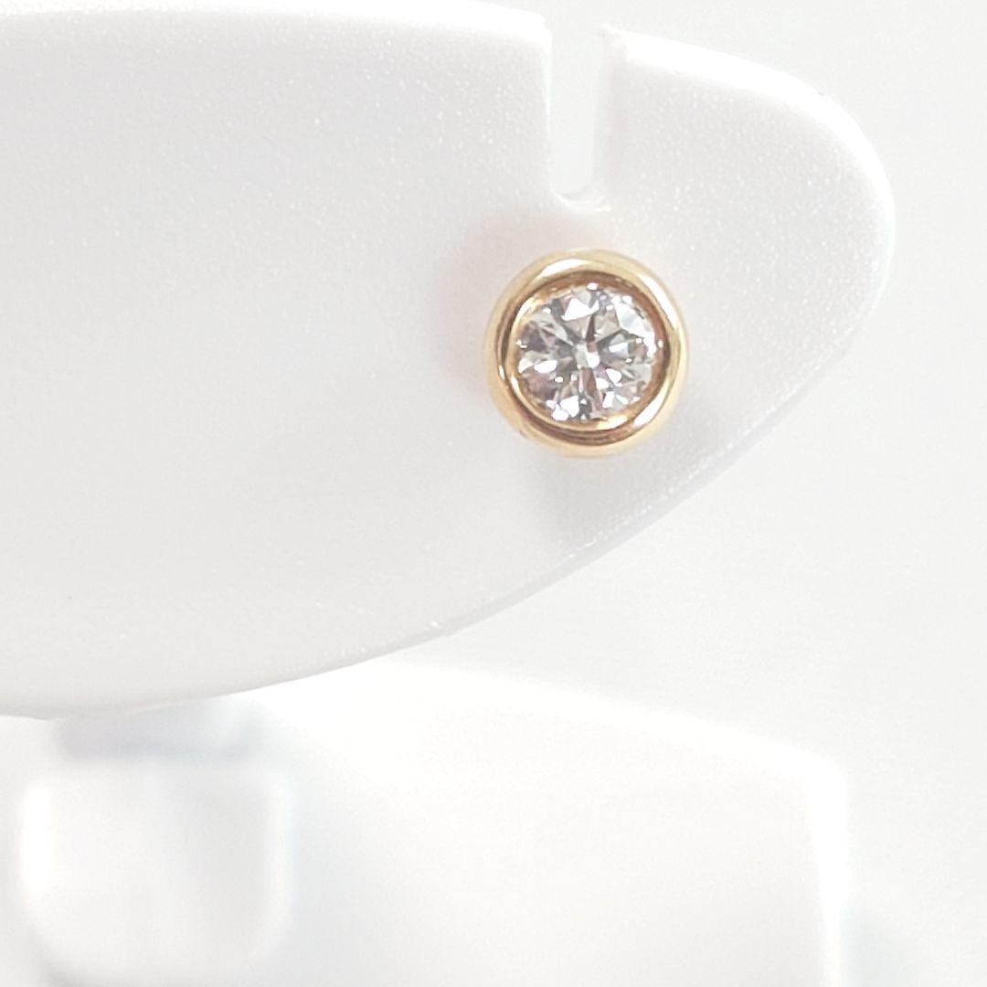 【極美品】ティファニー K18 バイザヤード ダイヤ ピアス 片耳用 6567