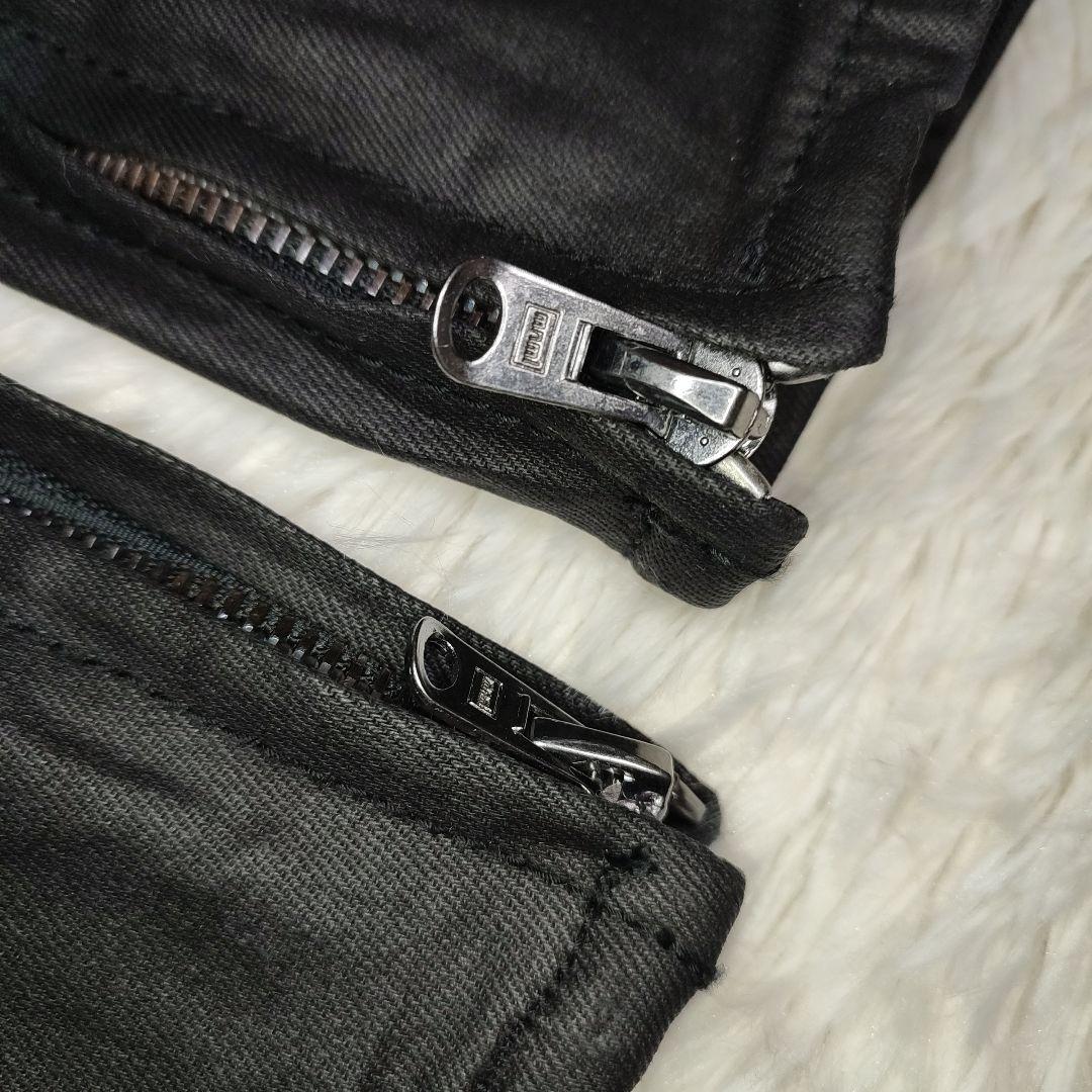 mnml size 28 スキニーデニム ブラック コーティング ミニマル