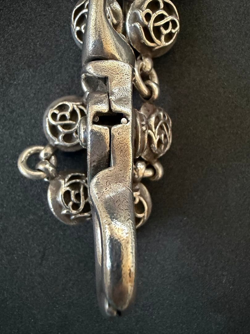 クロムハーツ　ウォレットチェーン ベルトループ　1ZIPウォレット　フローラル