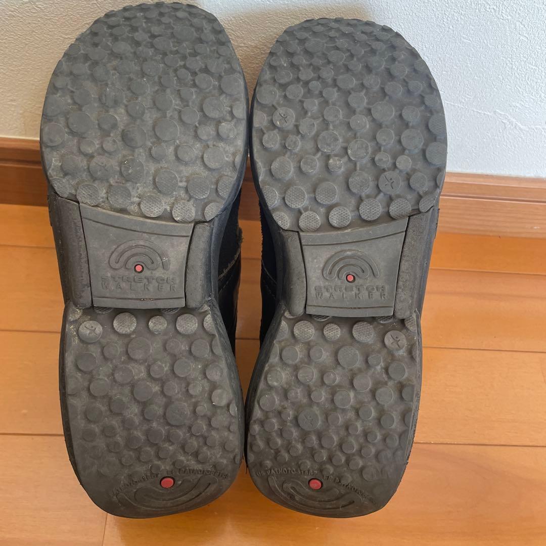 のさかストレッチウォーカー 41 黒 レザースエードシューズ インソールなし