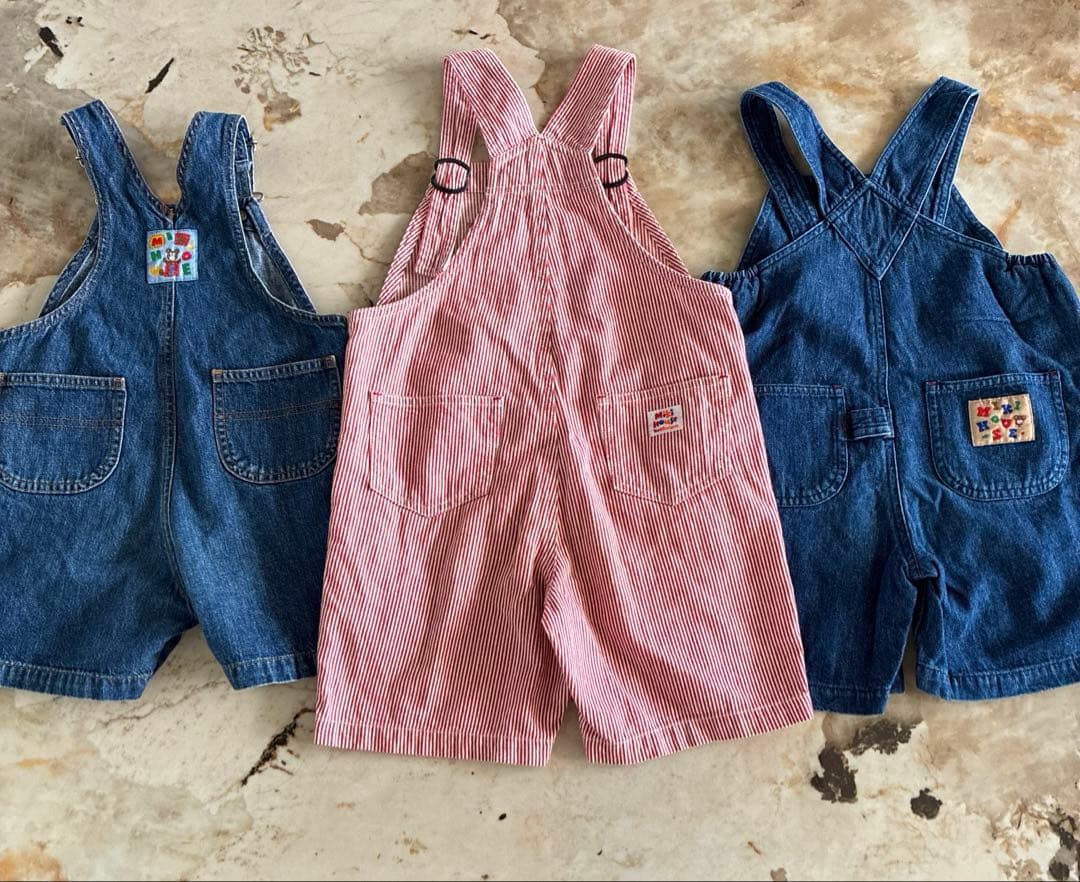 オールドミキハウス　オーバーオール　くま　ロゴ　90 100 ホットビスケッツ