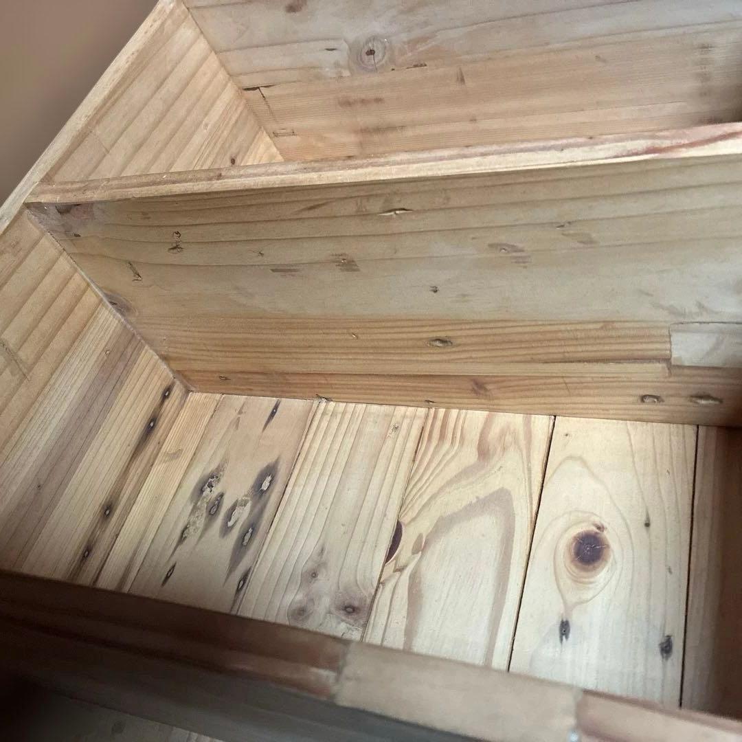 木製ラック 3段 引き出し付き ナチュラルウッド