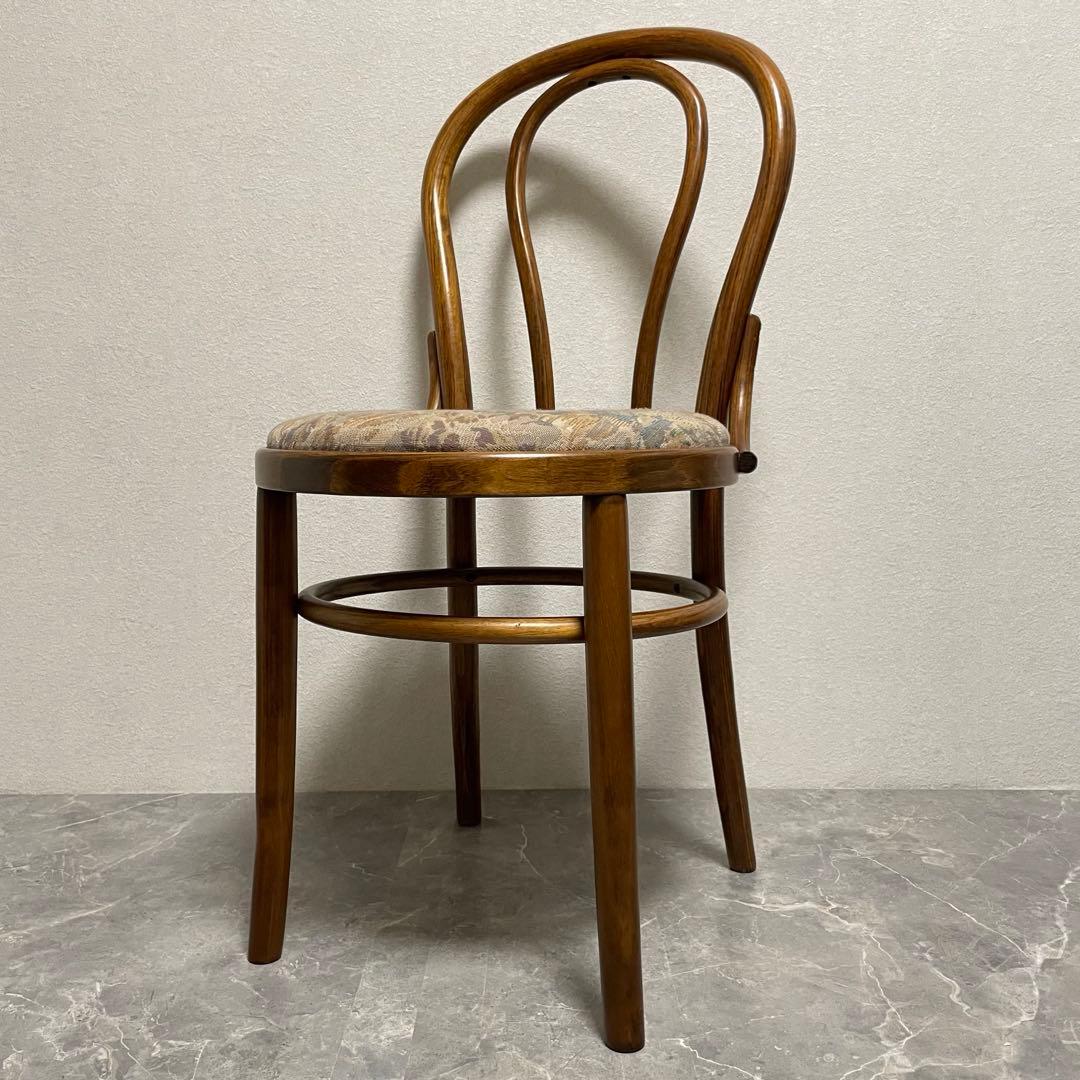英国アンティーク調　① 無垢ベントウッドチェア 曲木　椅子　リビングチェア