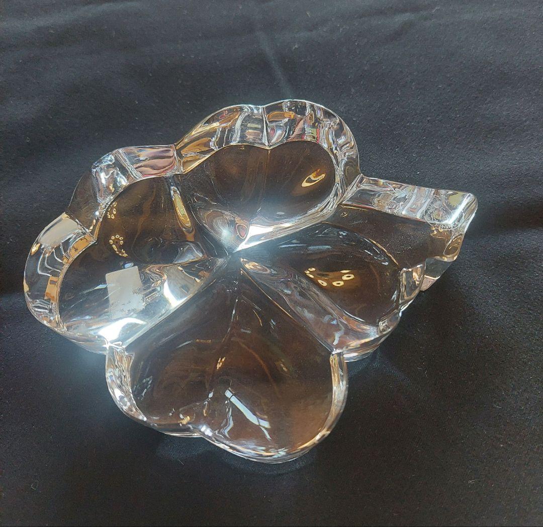 Baccarat　バカラ　置物　クローバー型置物　美品