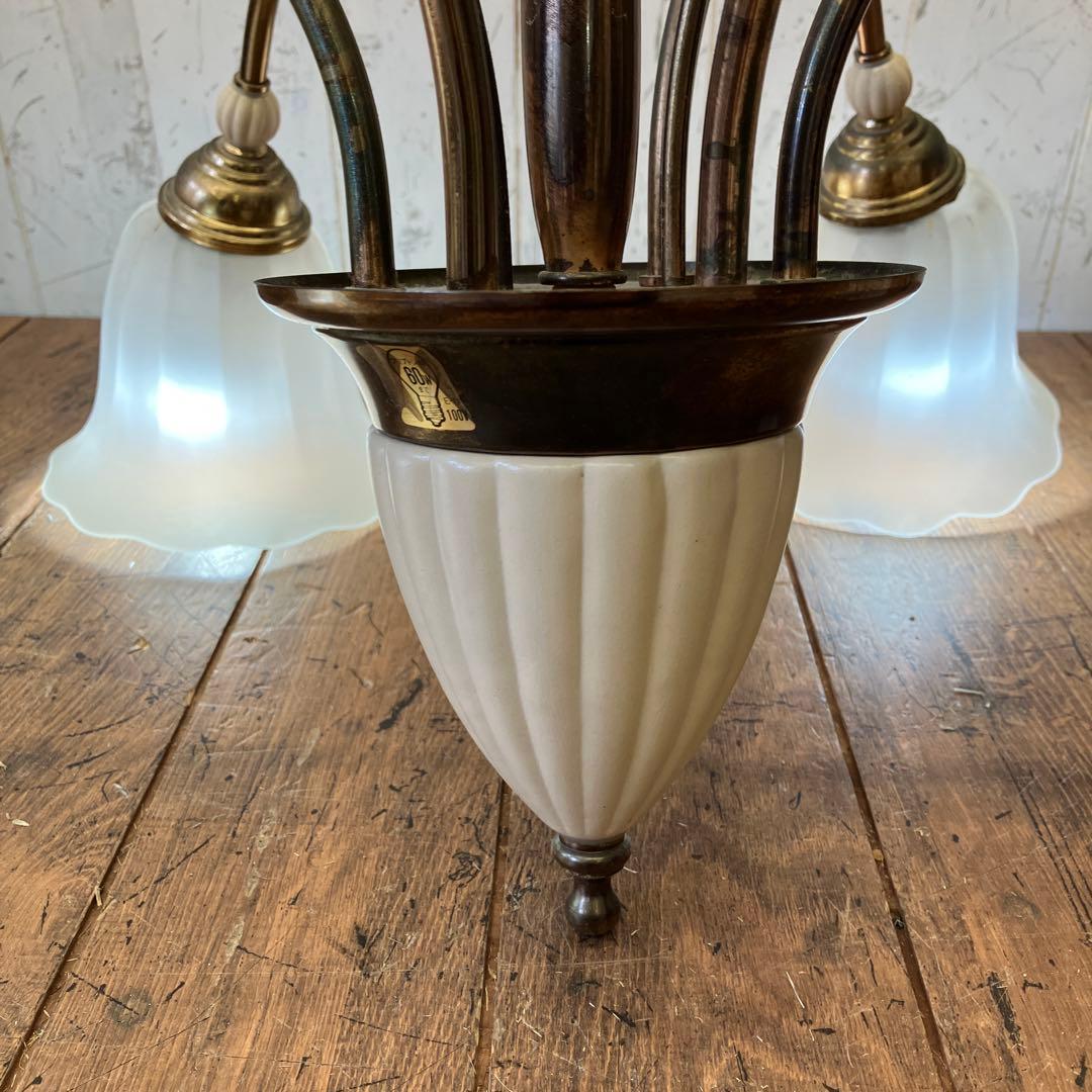 アンティーク コイズミ 白熱灯器具 シャンデリア 天井照明 6灯 96年製