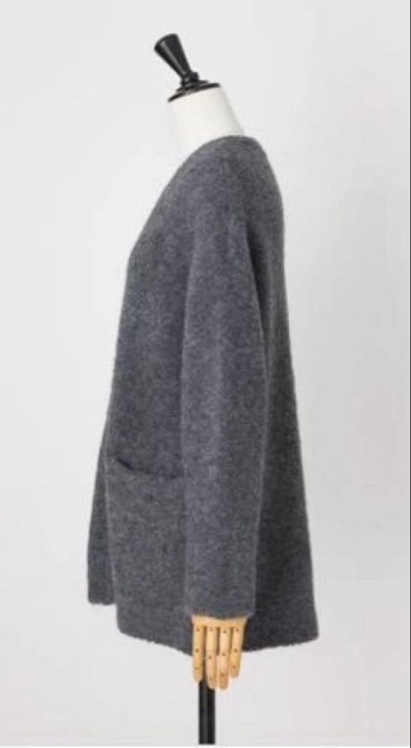 新品未使用　stamp and diaryブークレ ロングカーディガン　グレー