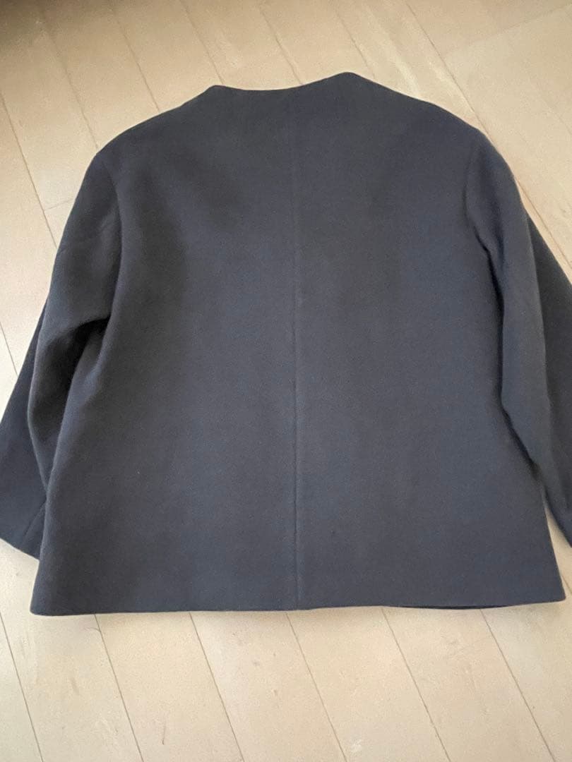 IÉNA MANTECQO ダークグレー ウールコート