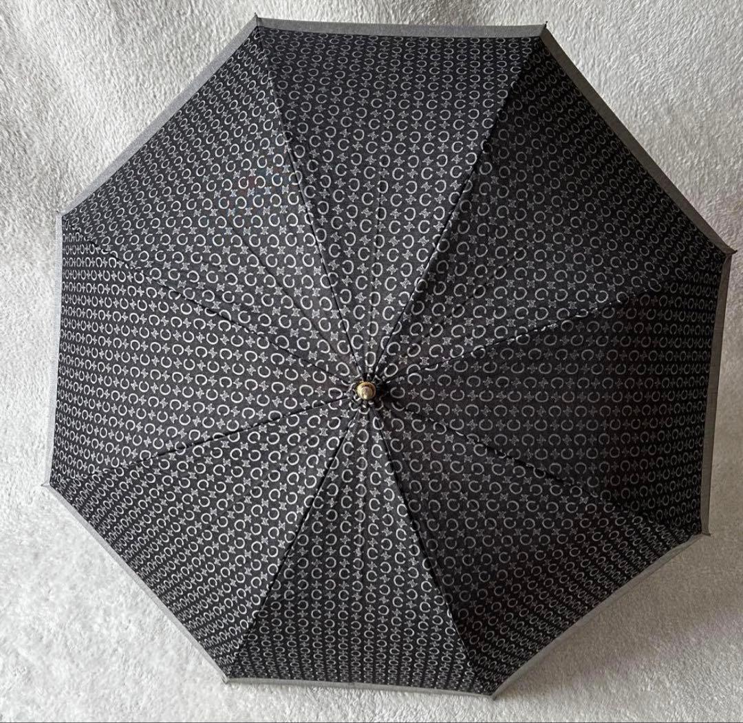 【最終価格】美品CELINE セリーヌ マカダム総柄　UV折り畳み傘 収納袋付