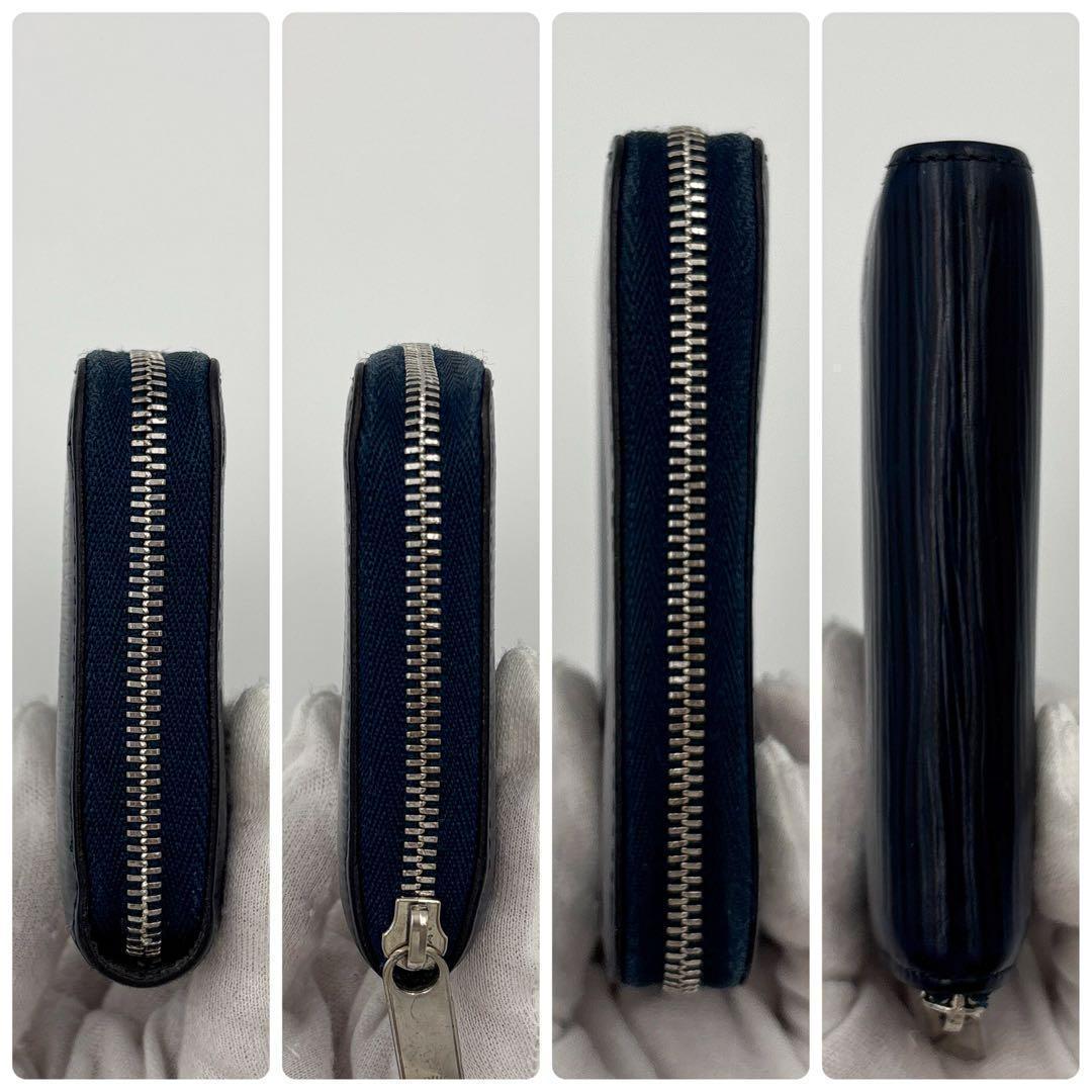【美品】ルイヴィトン エピ ジッピー パース ネイビー 紺 ミニ財布
