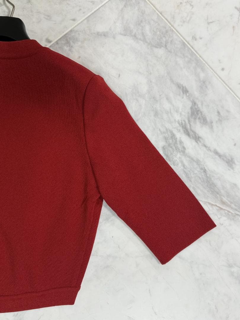 未使用級★Rene ルネ ボレロ 34 レッド ロゴプレート