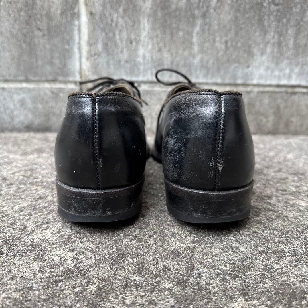 70s ビンテージ US NAVY サービスシューズ 黒 レザーシューズ