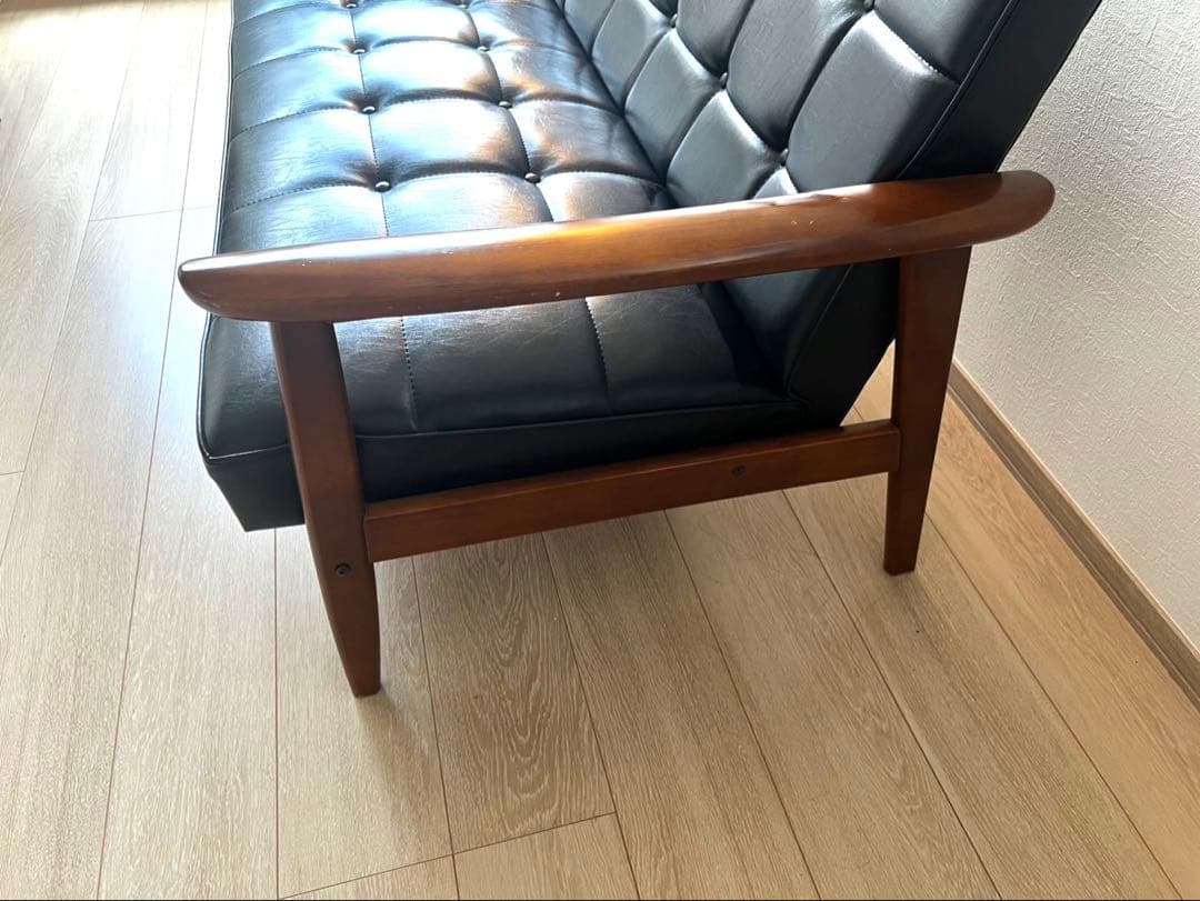 美品⭐︎カリモク60 Kチェア 2シーター ウォールナット スタンダード ブラック