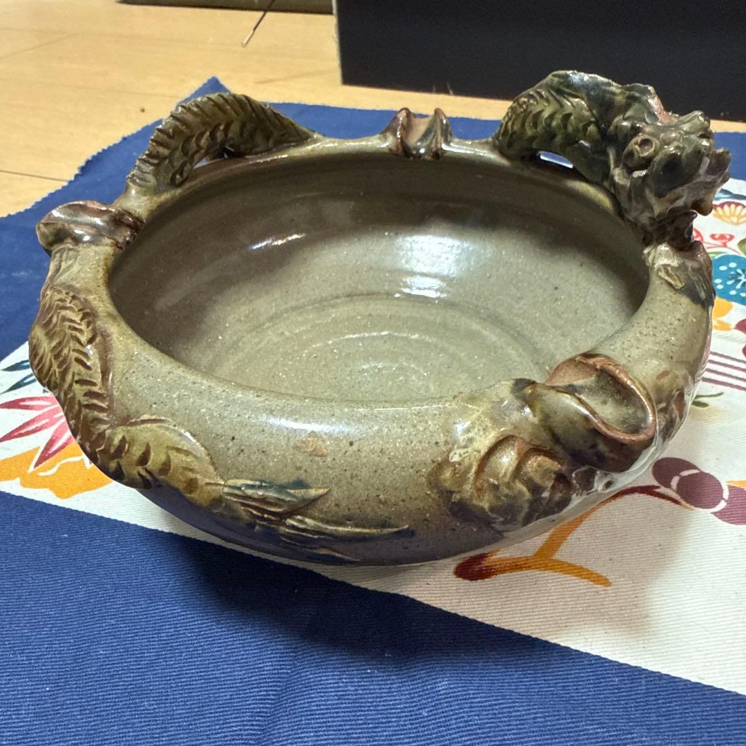 【希少】壺屋焼　灰皿　金勝造　やちむん