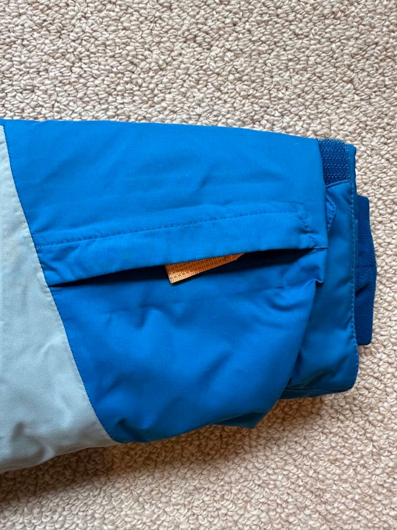 パタゴニア キッズパウダータウンスキージャケット Lサイズ 青/灰色