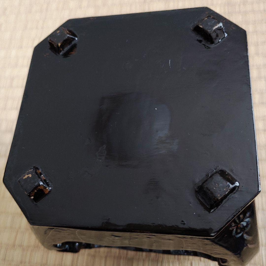 中国美術 唐物螺鈿 花台 黒漆　飾り台 椅子 アンティーク 古美術