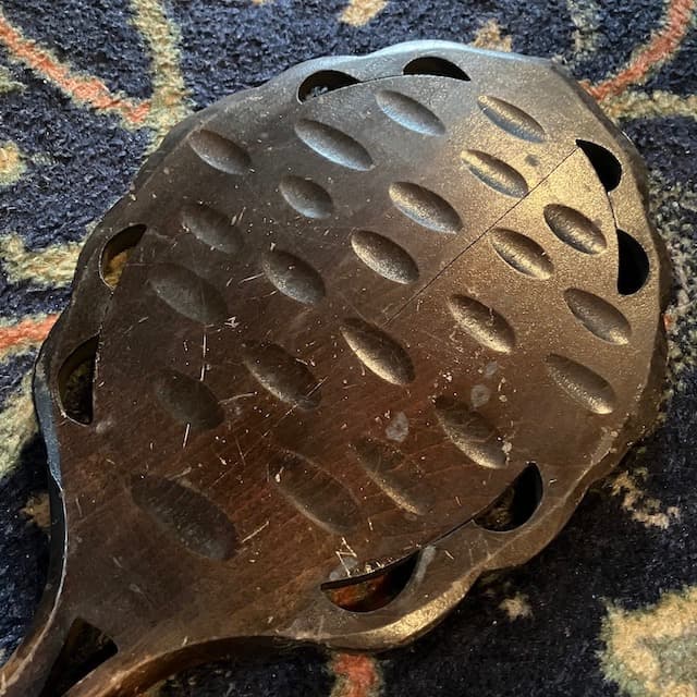 アンティーク 手鏡 木製 アールヌーボー フランス 古道具 骨董 ヴィンテージ