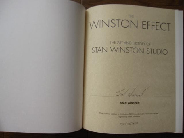 The Winston Effect　Stan Winston　直筆サイン限定版