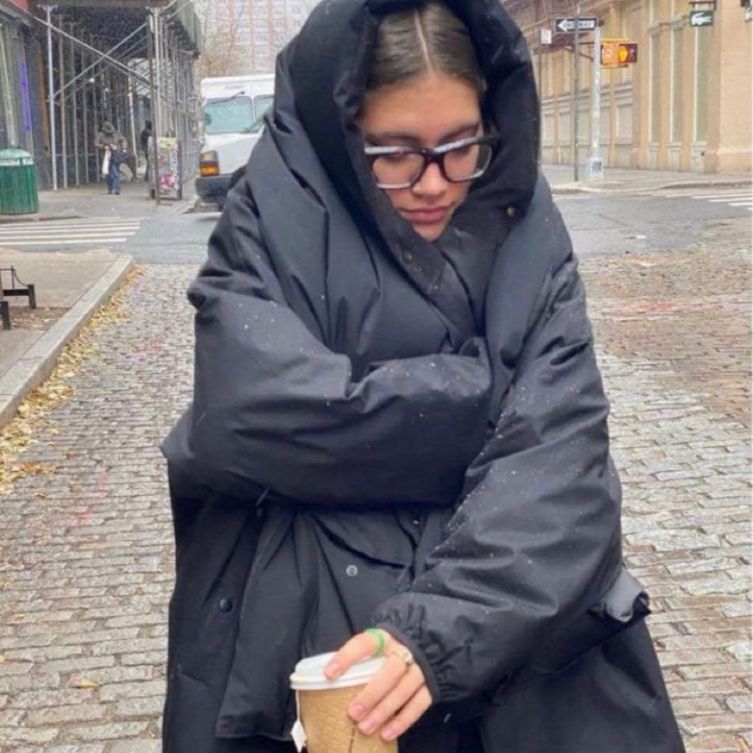 YEVISU ノースフェイスパープルレーベルダウンケープ