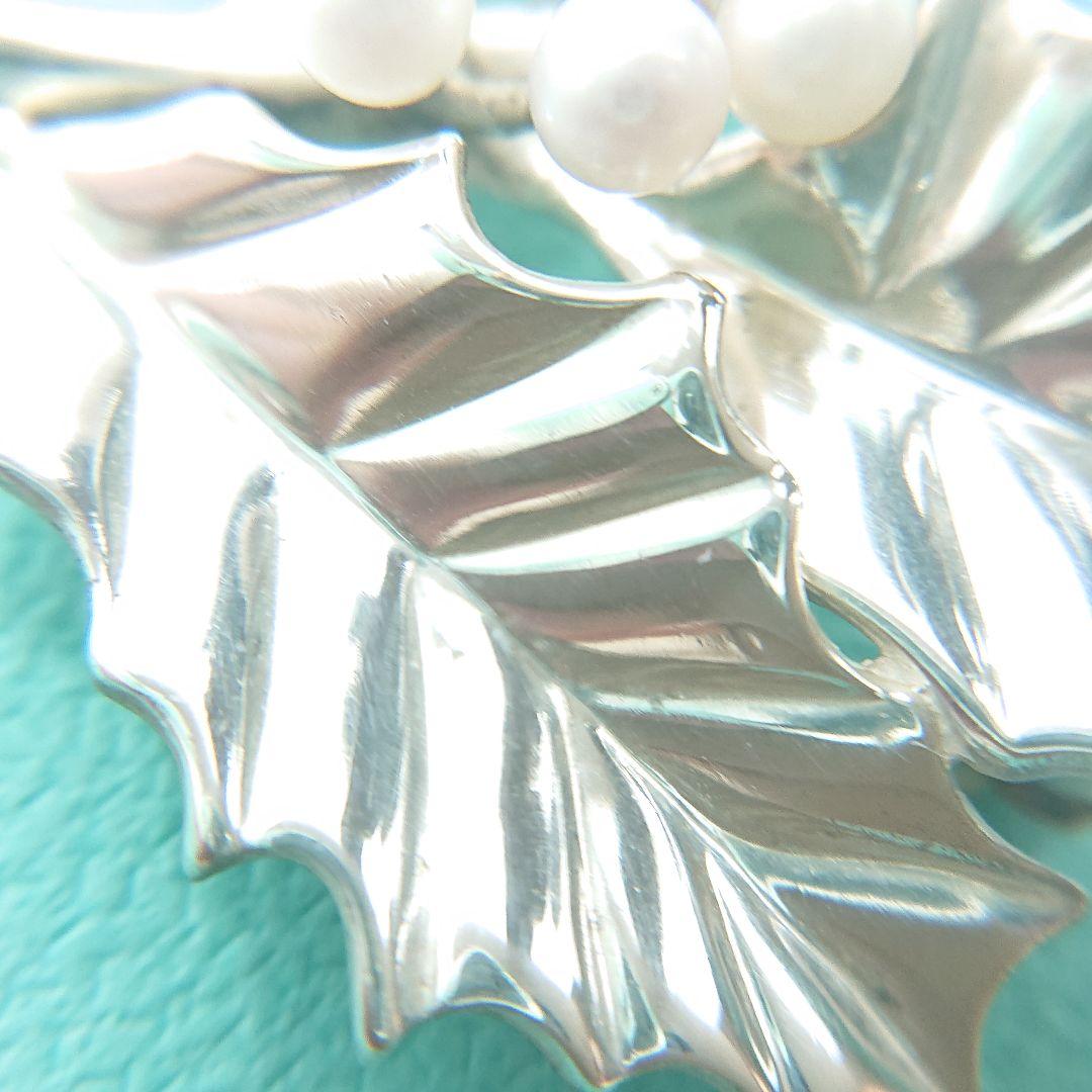 ほぼ未使用◎ ティファニー パール リーフ ブローチ No.13500