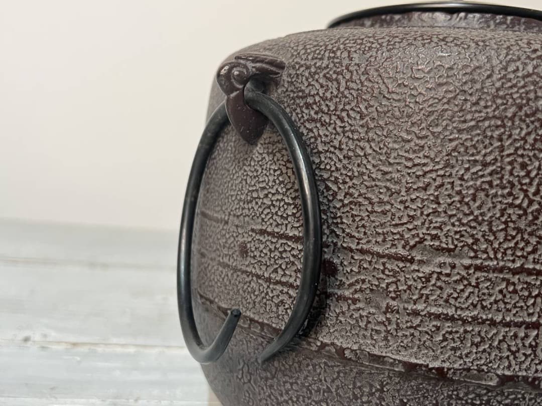 茶の湯釜 利休好 萬代厚釜 人間国宝 高橋敬典作 直筆専用函付き＊未使用！